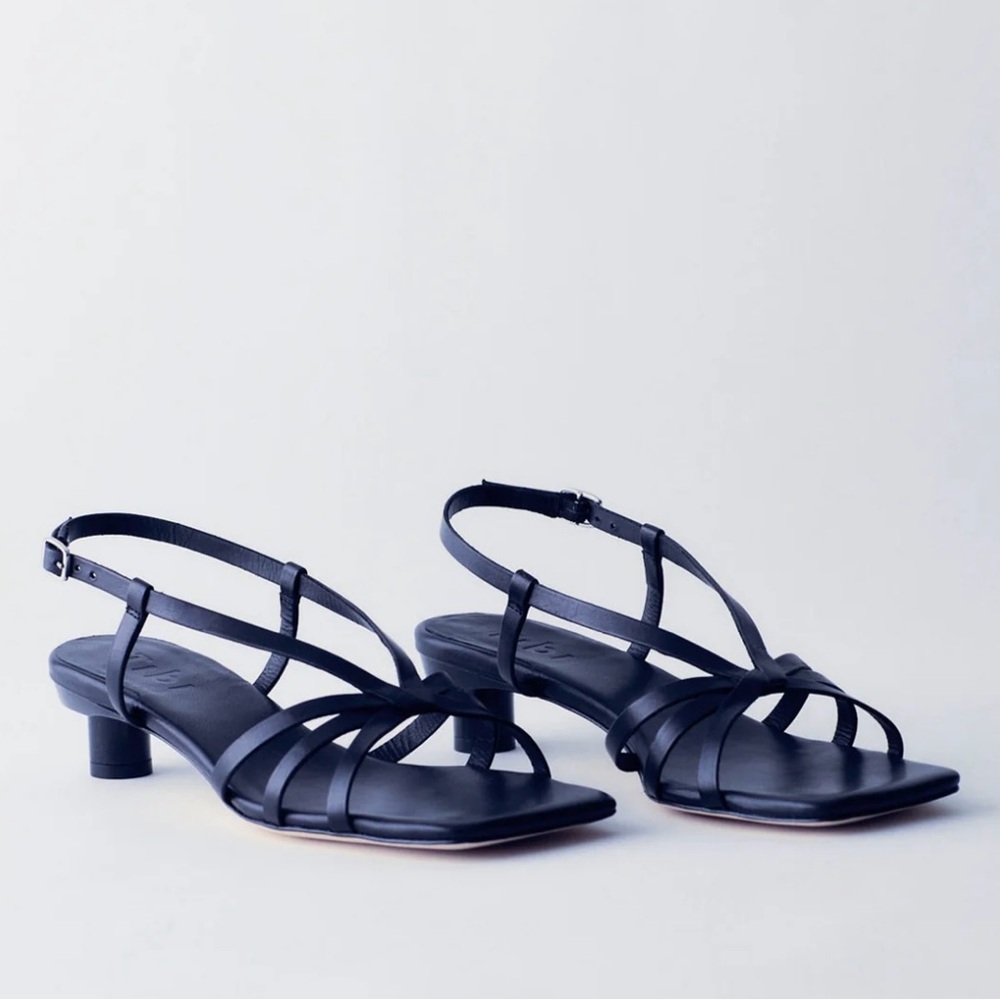Tibi Brooks Low Heel Sandal in navy